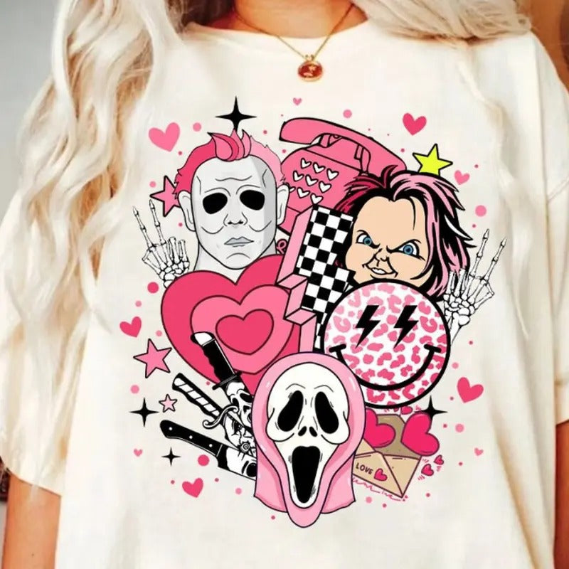 Horror Valentine Shirt, Valentine Killer Story, Be My Valentine, Killer Character Movie Love, Horror Movie, Horror...