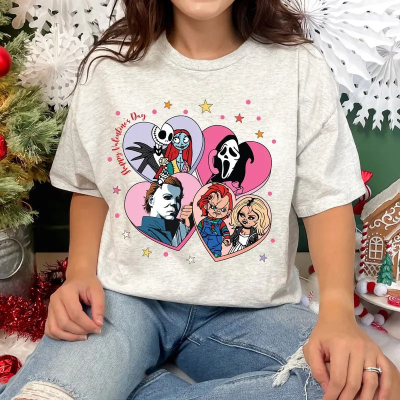 Horror Valentines T-shirt, Killer Valentine Movie T-shirt, Valentine Matching T-shirt, Gifts For Her, Funny Valentines...