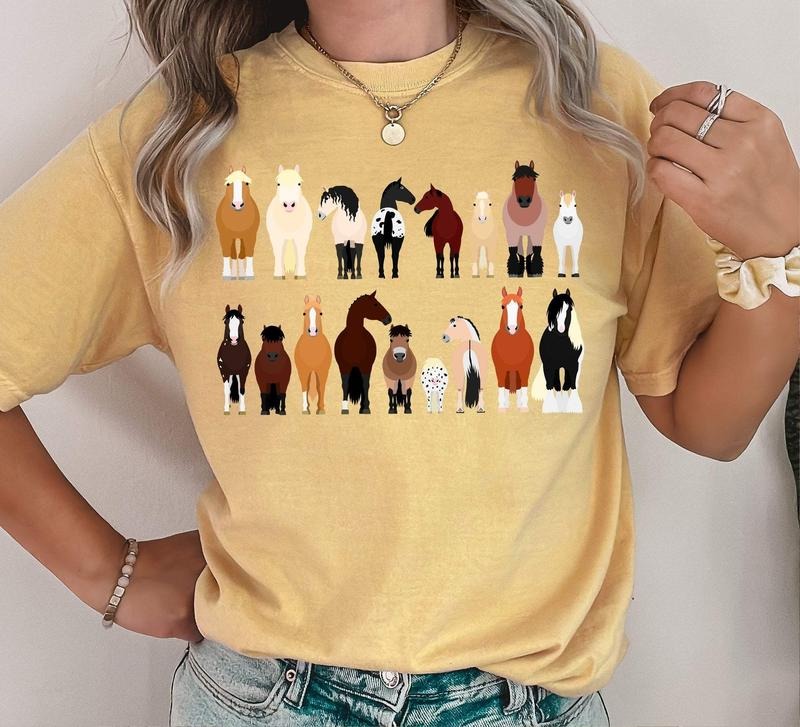 Horse Breeds Farm Animal Lover T-Shirtstyle{n002}3 T-Shirts, Hoodie, Sweatshirt | HypeCrazeTee.com