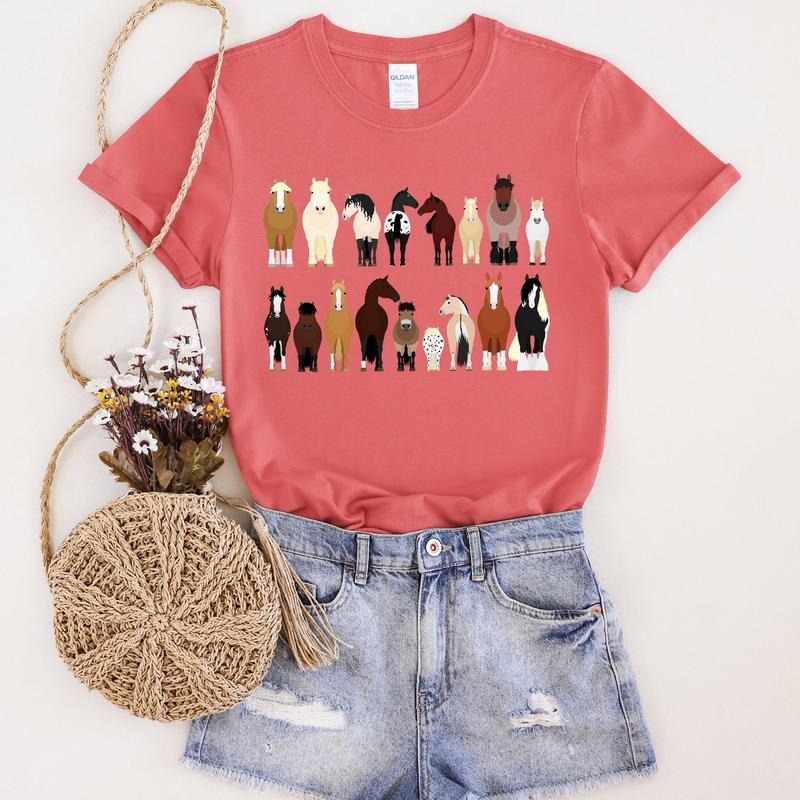 Horse Lovers Super Soft Tees, Farm Animal Shirts, Illustration, Breeds Hoodie, Sweatshirt | HypeCrazeTee.com