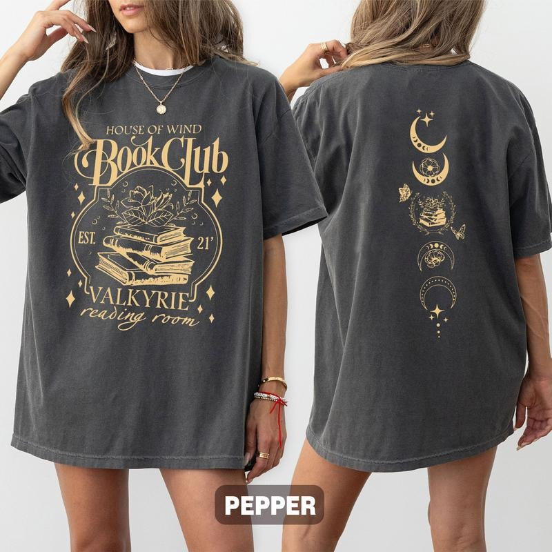 House Wind Book Club Shirt Valkyrie Reading Room Night Court Sarah J Maas Acotar Book Club Shirt Book Lover Bookish T-Shirts, Hoodie, Sweatshirt