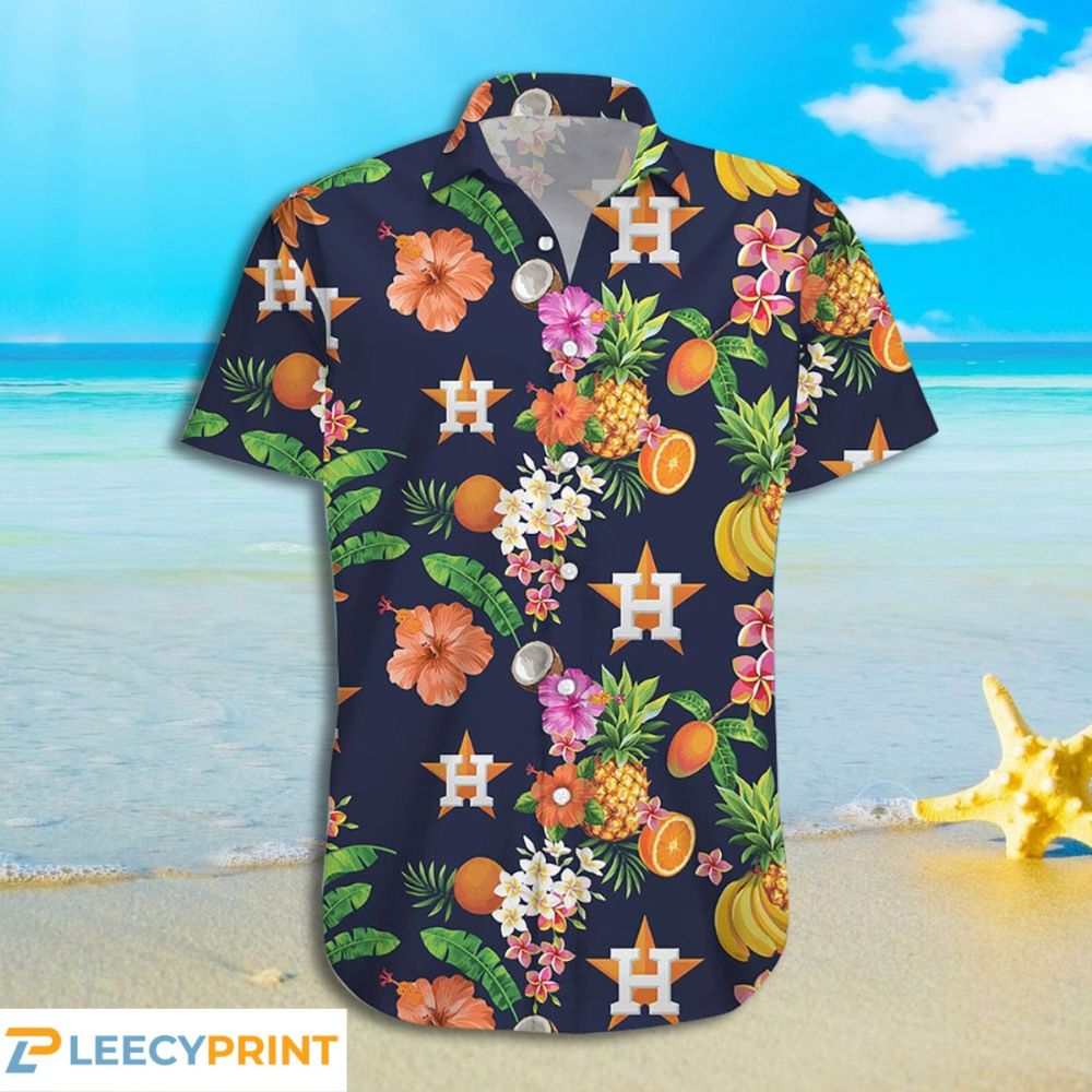 Houston Astros MLB Fruit Tropical Short Sleeves Hawaiian Shirt, Houston Astros Hawaiian Shirt