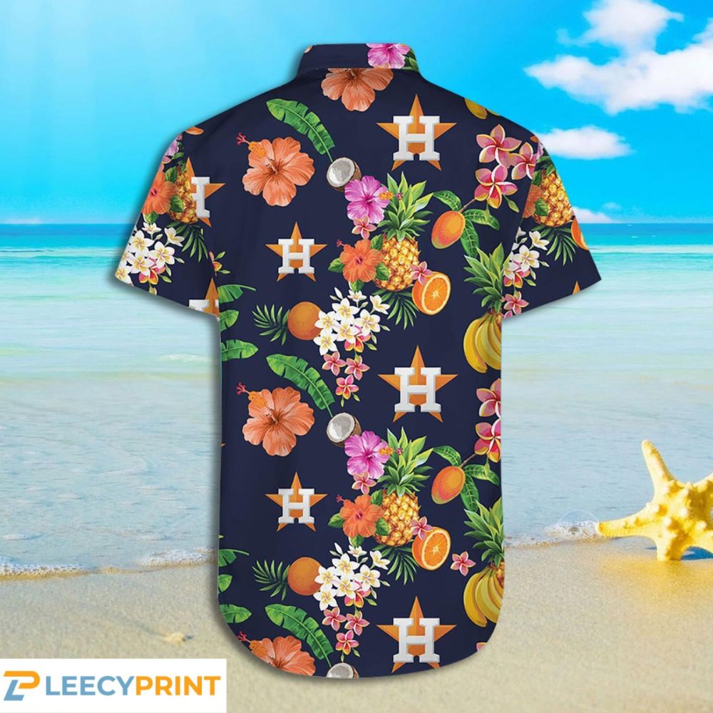 Houston Astros MLB Fruit Tropical Short Sleeves Hawaiian Shirt, Houston Astros Hawaiian Shirt