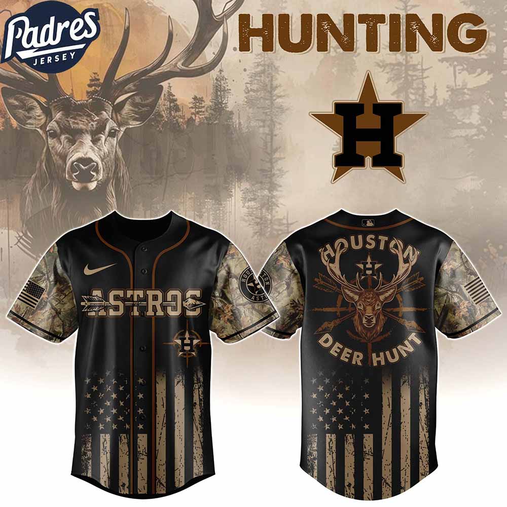 Houston Astros MLB X Deer Hunting Personalized Baseball Jersey - Padres Jersey Oasis: Elevate Your Baseball Style Game