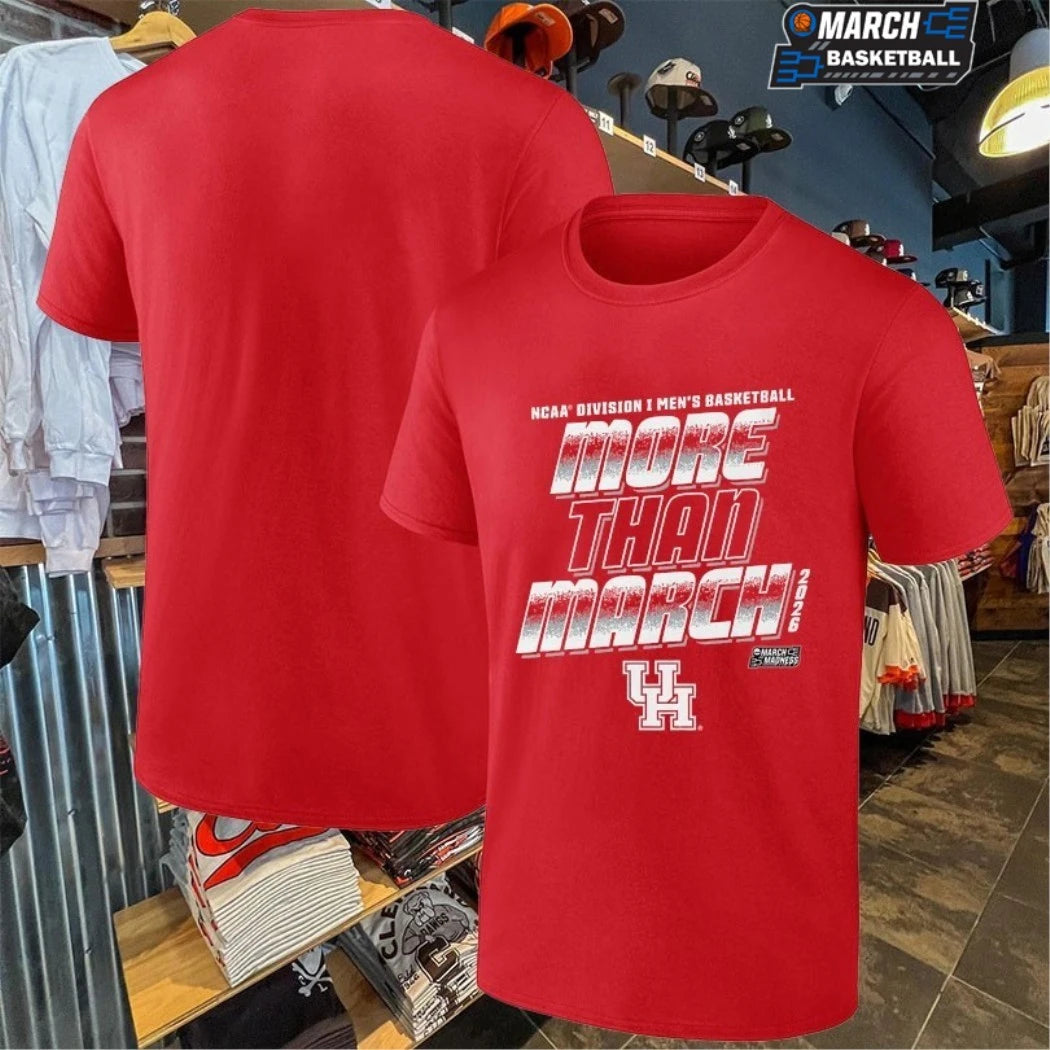 Houston Cougars More Than March NCAA Division I Men’s Basketball March Madness 2026 T-shirts