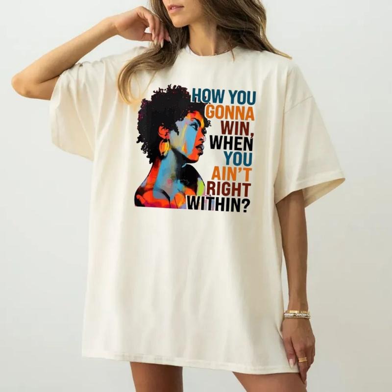 How You Gonna Win When You Ain't Right Within Shirt, Lauryn Hill T Shirt, Music Love Fan, Unisex Short Sleeve Tee Hoodie,...