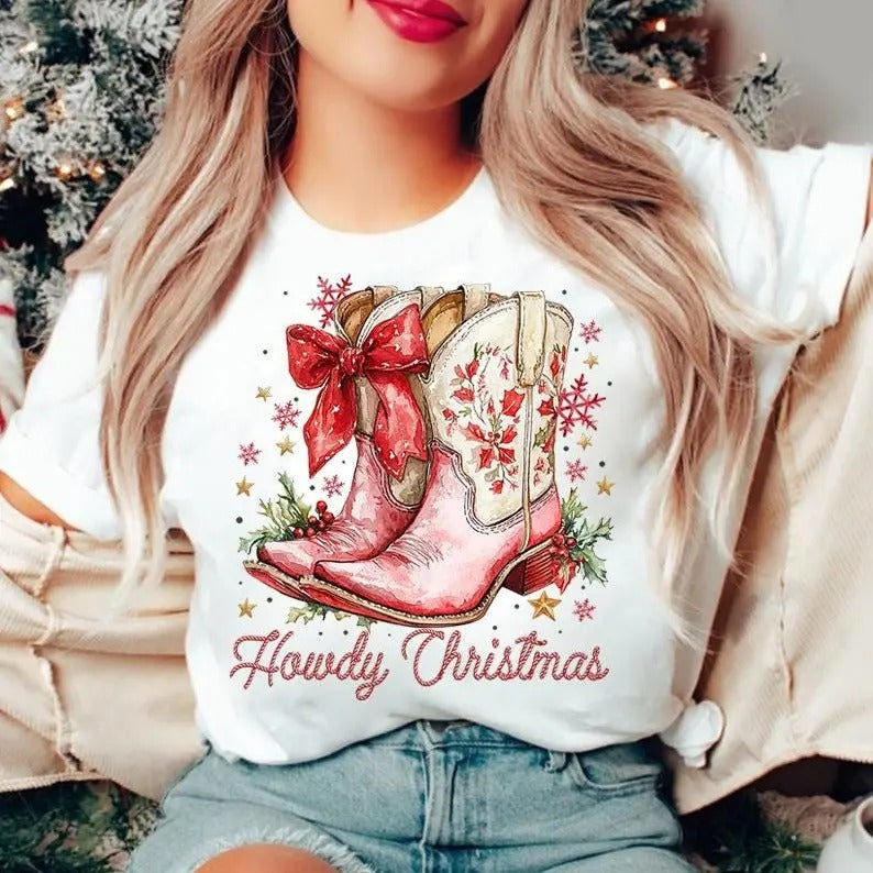 Howdy Retro Western Coquette Shirt Cowgirl Western List T-Shirts, Hoodie, Sweatshirt