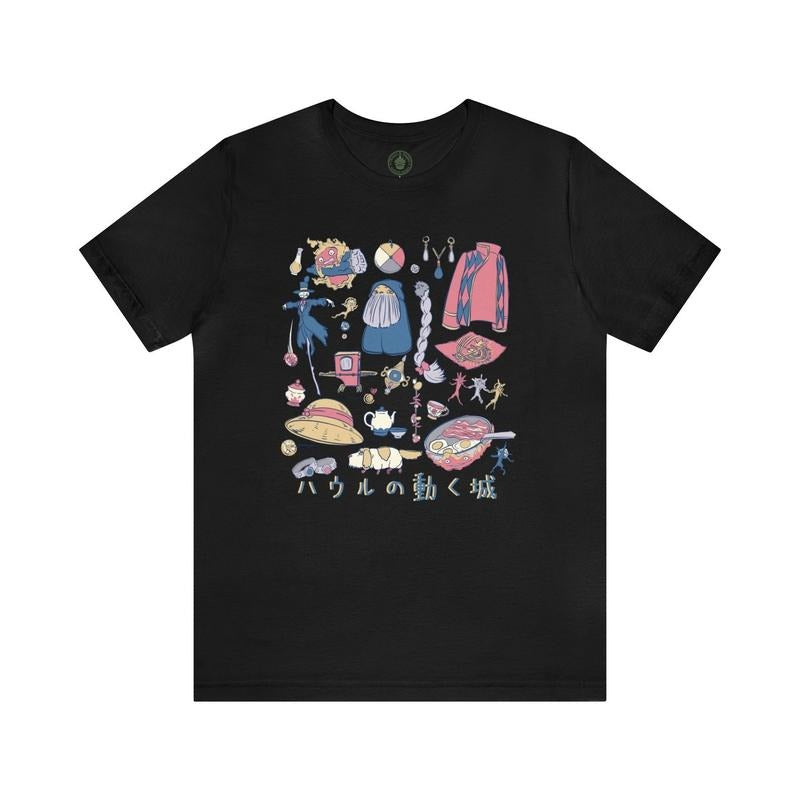 Howls Castle Tee, Anime Tee for Girlfriend, Ghibli Shirt, Kawaii Anime Shirt, Gift for Ghibli Lover, Anime Oversized...