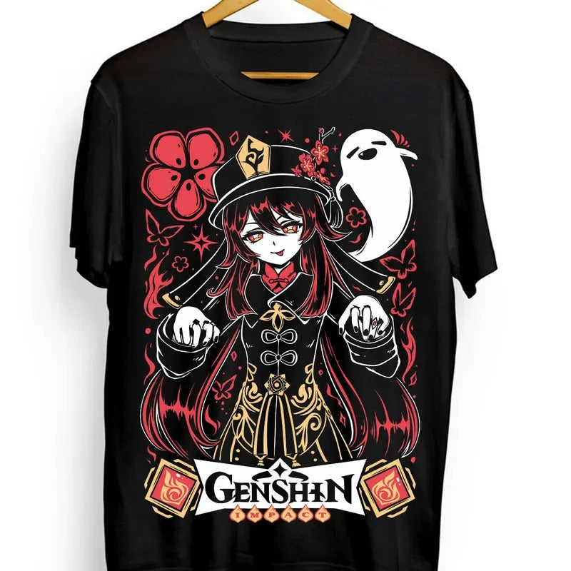 Hu Tao T-Shirt S-4XL Genshin Impact gorou,Anime,Manga,Graphic Tee Tshirt S-4XL Hoodie, Sweatshirt | HypeCrazeTee.com
