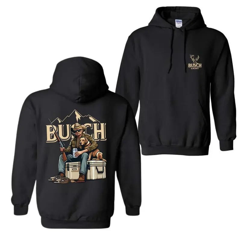 Hunter Trump With Busch Light Hoodie, Camo Hunter Trump Shirt, Hunting Dog Shirt, Hunting Season, Gifts for Trump...