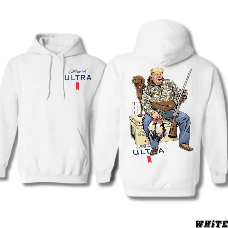Hunting Duck Trump With Michelob Ultra Beer 2 Siders Tshirt, All Colors Hoodie for Men and Women Menswear Sweatshirt