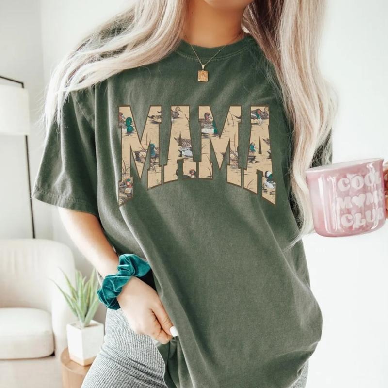 Hunting Mama Shirt, Duck Hunting Shirt, Mama of Hunters, Camo Mama Shirt, Hunting Season, Mom Life Shirt, Hunting Weekend...