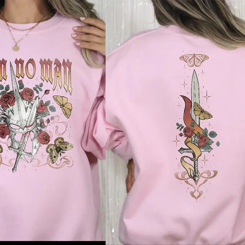 I Am No Man Sweatshirt, Book Lover Sweatshirt, Fantasy Merch, Reading Fandom Sweatshirt T-Shirts, Hoodie | HypeCrazeTee.com
