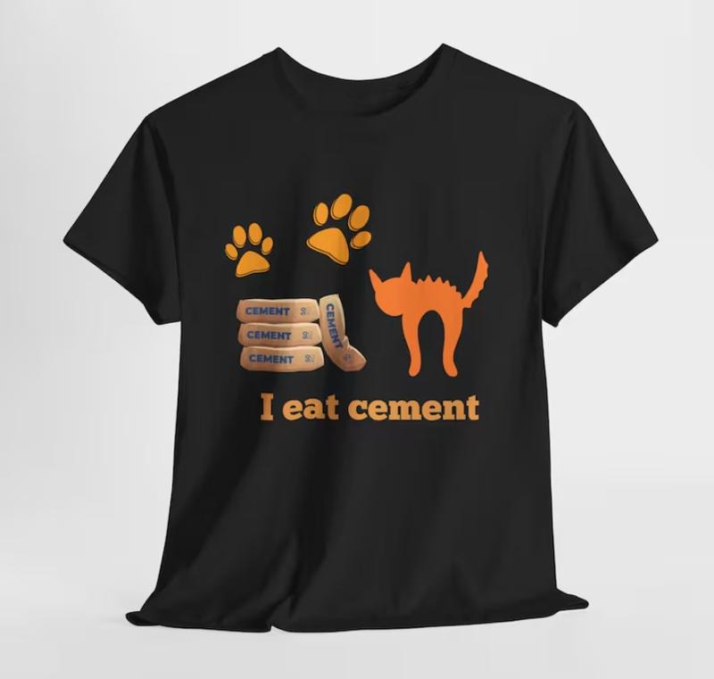 I Eat Cement Cursed Cat, Ironic Shirt, Cat Lover Gift Hoodie, Sweatshirt | HypeCrazeTee.com