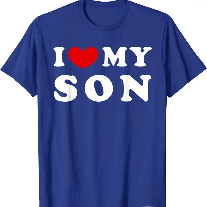 I Heart My Son Shirt, I Love My Son T-Shirt | Unisex Cotton Tee, Size S-5XL Hoodie, Sweatshirt | HypeCrazeTee.com