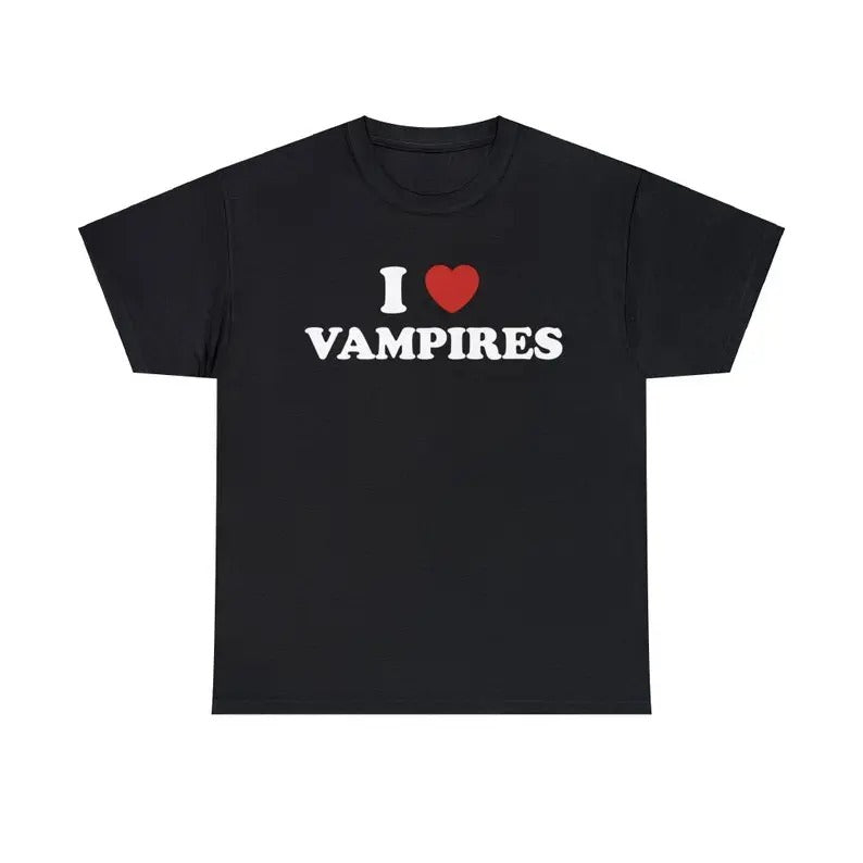 I Heart Vampires Unisex Tee, I Love Vampires T shirt Hoodie, Sweatshirt | HypeCrazeTee.com