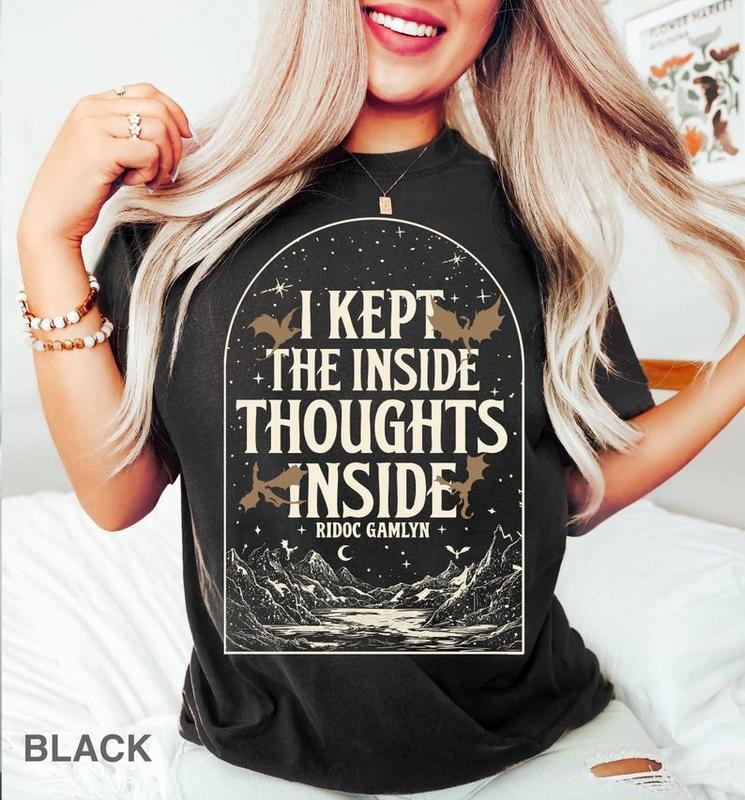I Kept The Inside Thoughts Inside Shirt, Basgiath War College, Fourth Wing Shirt, Onyx Storm Shirt, Quest Squad Shirt,...