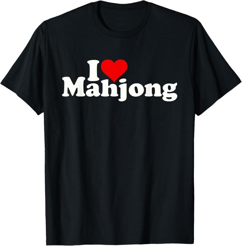 I LOVE HEART MAHJONG MAH-JONGG T-Shirt Hoodie, Sweatshirt | HypeCrazeTee.com