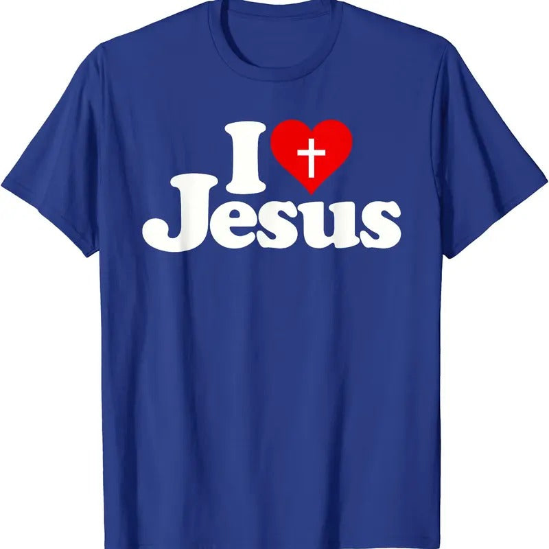 I LOVE JESUS T-Shirt | Unisex Cotton Tee, Size S-5XL Hoodie, Sweatshirt | HypeCrazeTee.com