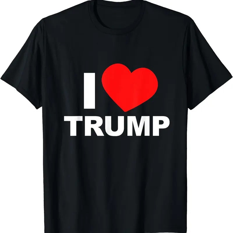 I LOVE TRUMP, Support Trump POTUS T-Shirt | Unisex Cotton Tee, Size S-5XL Hoodie, Sweatshirt | HypeCrazeTee.com