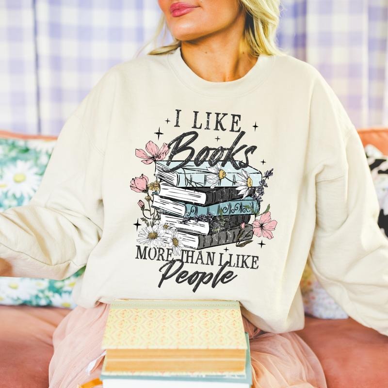 I Like Books DTF Transfers - THIS IS NOT A SHIRT Hoodie, Sweatshirt | HypeCrazeTee.com