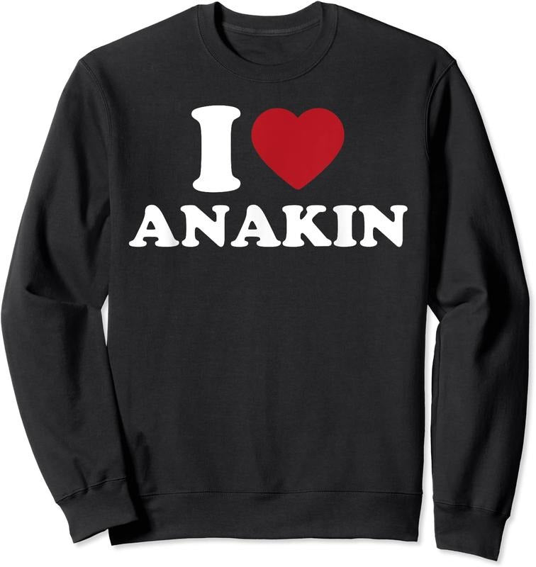 I Love Anakin Shirt, I Heart Anakin Unisex Crewneck Sweatshirt Hoodie | HypeCrazeTee.com