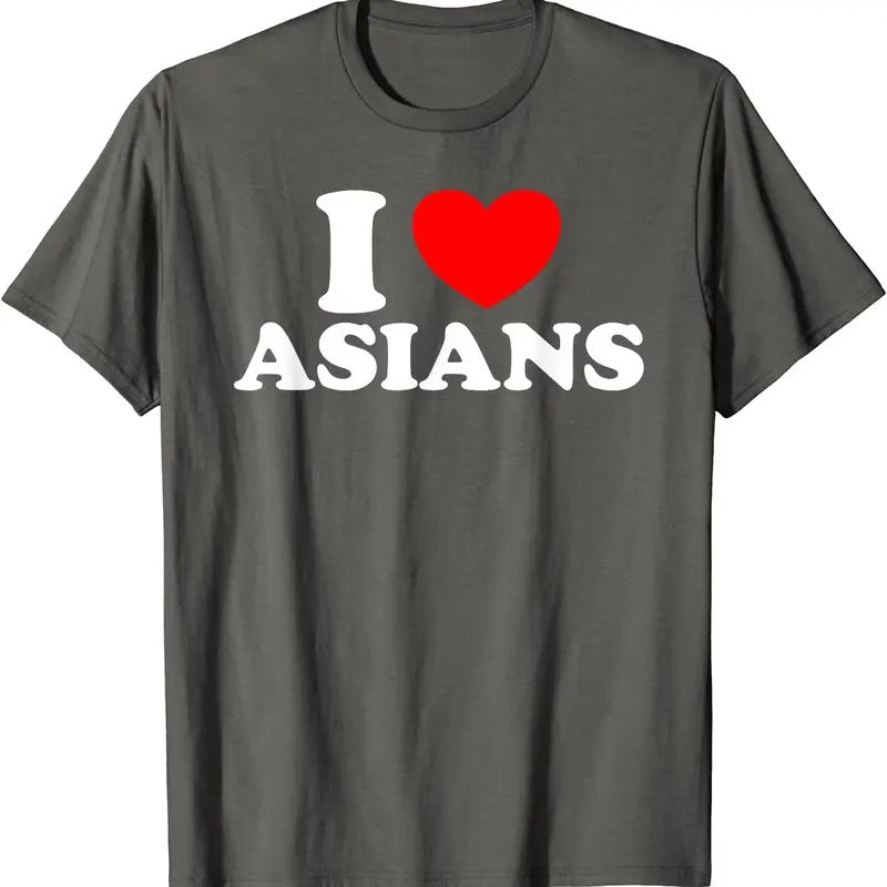 I Love Asians Shirt, I Heart Asians T-Shirt | Unisex Cotton Tee, Size S-5XL Hoodie, Sweatshirt | HypeCrazeTee.com
