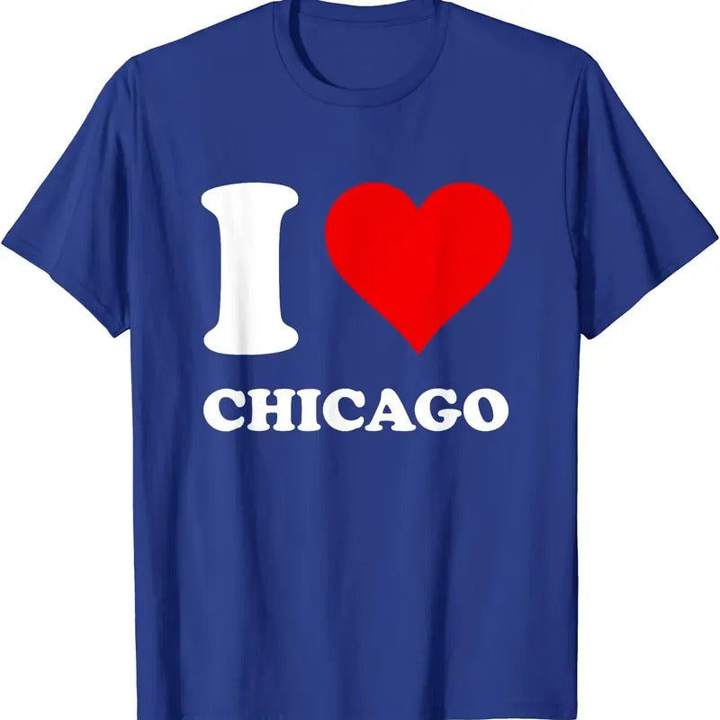 I Love Chicago T-Shirt | Unisex Cotton Tee, Size S-5XL Hoodie, Sweatshirt | HypeCrazeTee.com