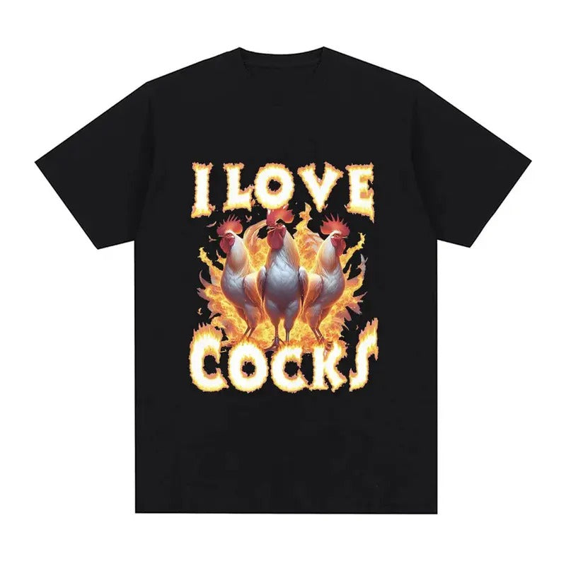 I Love Cocks Shirt Menswear Top Underwear Tshirt Streetwear Tropical Hoodie, Sweatshirt | HypeCrazeTee.com