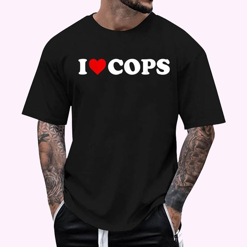 I Love Cops - Heart T-Shirt