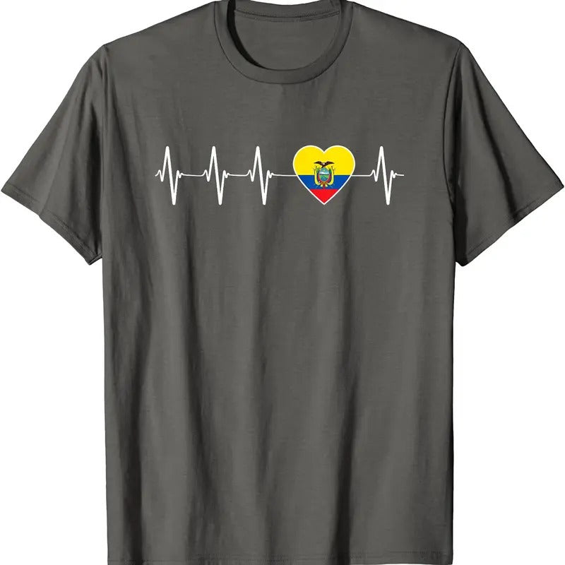 I Love Ecuador Flag Gift T-Shirt | Unisex Cotton Tee, Size S-5XL Hoodie, Sweatshirt | HypeCrazeTee.com