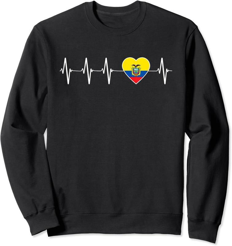 I Love Ecuador Flag Gift Unisex Crewneck Sweatshirt T-Shirts, Hoodie | HypeCrazeTee.com