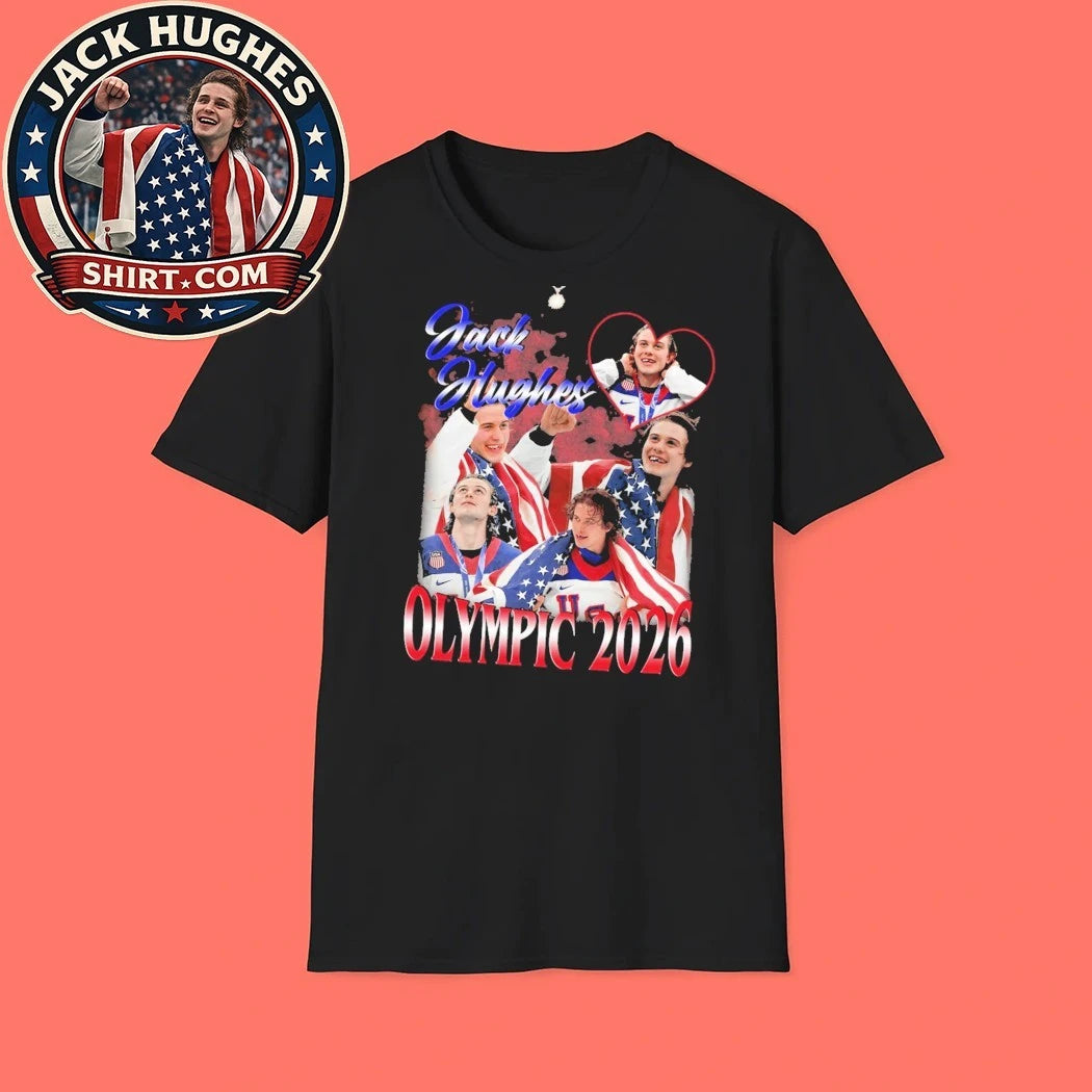 I Love Jack Hughes Team USA Olympic 2026 Hockey New Shirt