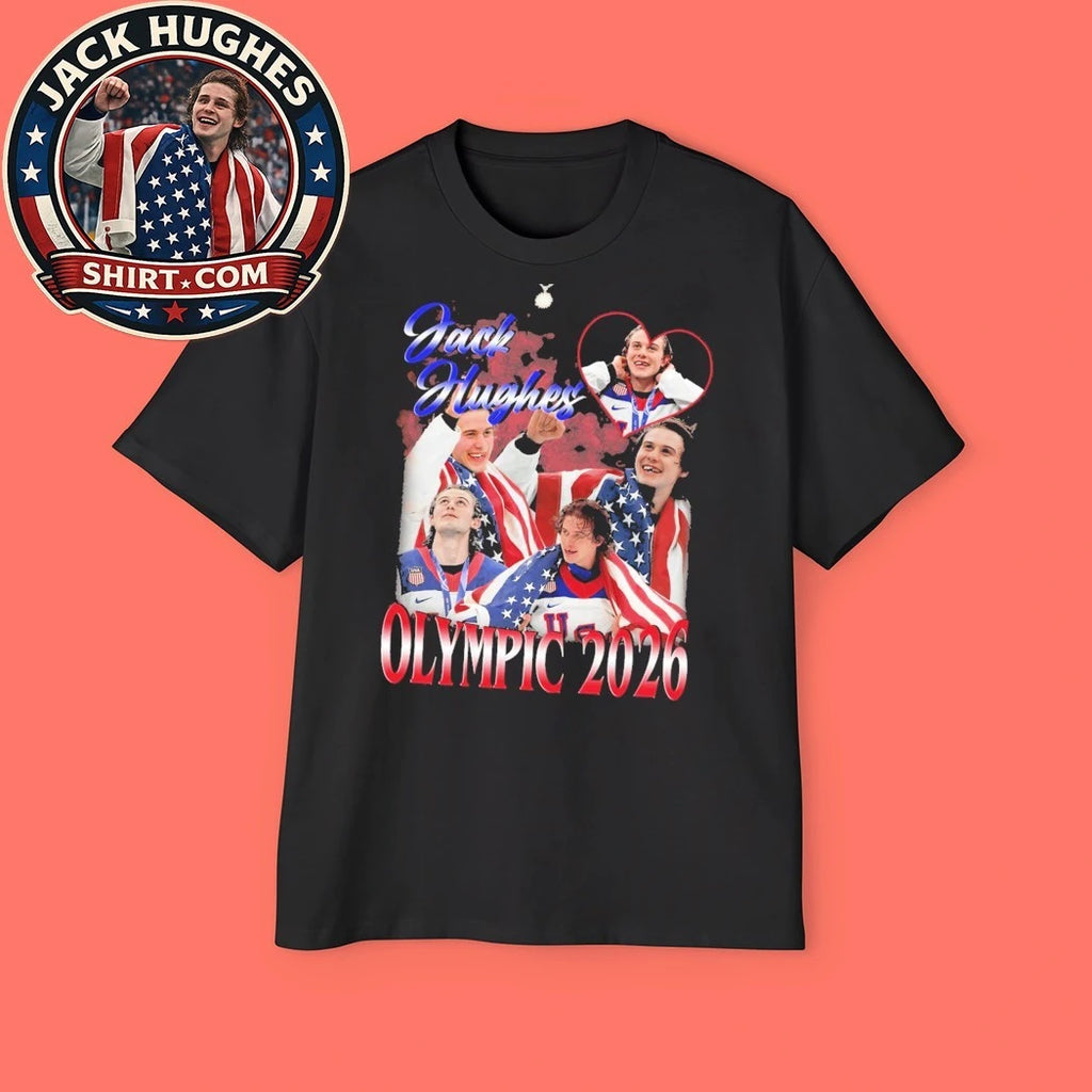 I Love Jack Hughes Team USA Olympic 2026 Hockey New Shirt