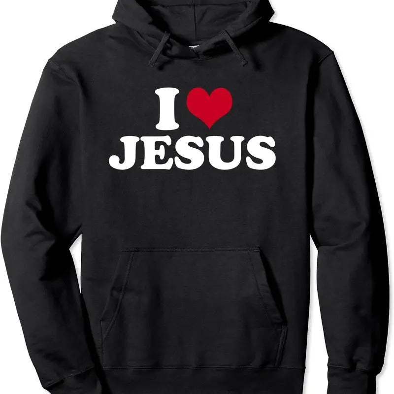 I Love Jesus Pullover Hoodie | Unisex Hooded Sweatshirt T-Shirts | HypeCrazeTee.com