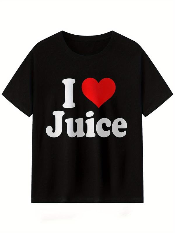 I Love Juice, Fashion Men'S Crew Neck T-Shirt, Comfortable And Breathable, Everything Goes with It Graphic Streetwear...