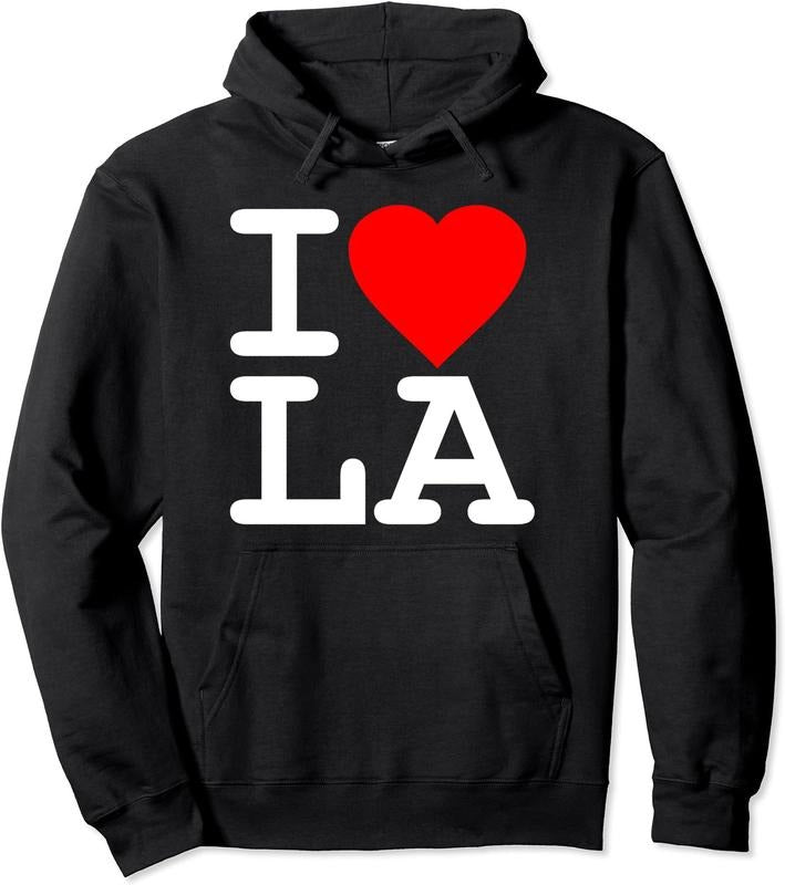 I Love LA Los Angeles Pullover Hoodie | Unisex Hooded Sweatshirt T-Shirts | HypeCrazeTee.com