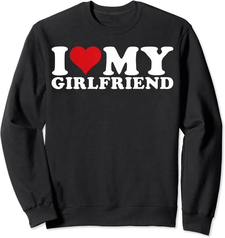 I Love My Girlfriend Shirt, I Heart My Girlfriend Unisex Crewneck Sweatshirt Hoodie | HypeCrazeTee.com