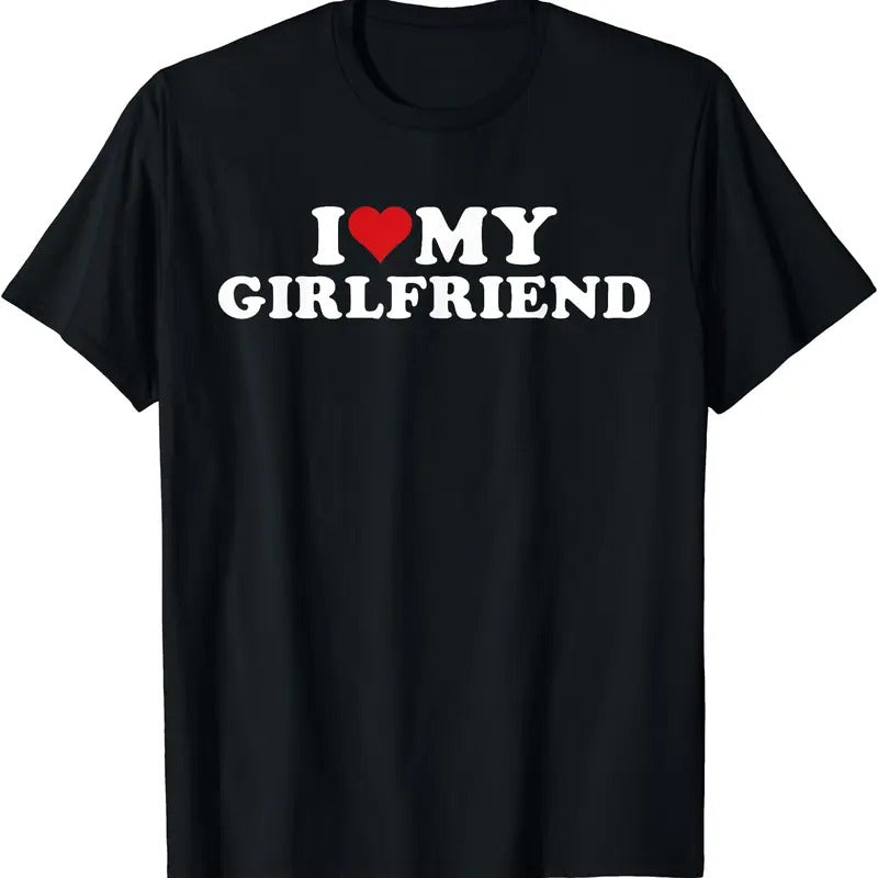 I Love My Hot Girlfriend I Heart My Hot Girlfriend GF T-Shirt, Unisex Cotton Tee Gifts Hoodie, Sweatshirt | HypeCrazeTee.com