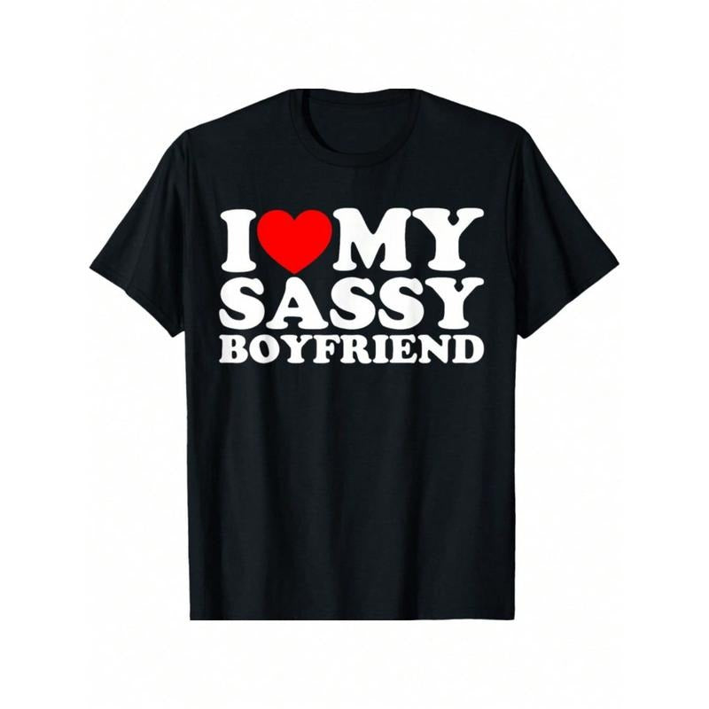 I Love My Sassy Boyfriend BF T-Shirt Christmas Gifts For Teens Boys Men Family YYQ 180g Hoodie, Sweatshirt | HypeCrazeTee.com