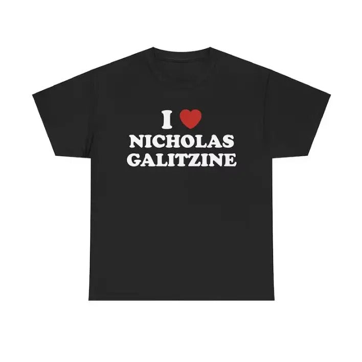 I Love Nicholas Galitzine Unisex Tee, I Love My boyfriend T shirt Menswear T-Shirt Hoodie, Sweatshirt | HypeCrazeTee.com
