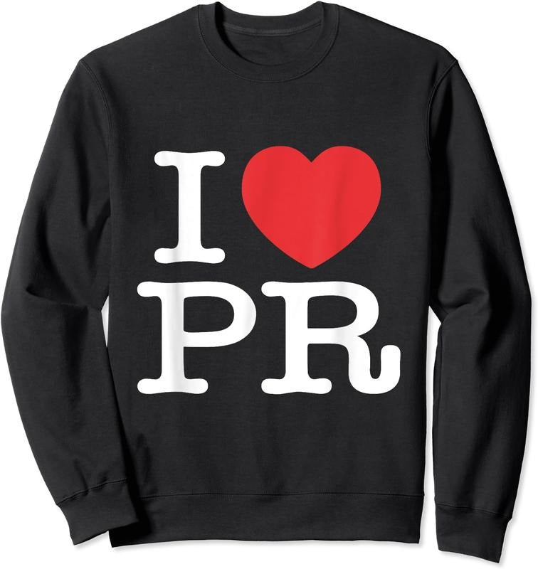 I Love PR Shirt, I heart Puerto Rico Unisex Crewneck Sweatshirt Hoodie | HypeCrazeTee.com