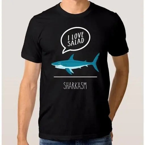 I Love Salad Sharkasm Funny T-Shirt, Men Made in USA Hoodie, Sweatshirt | HypeCrazeTee.com