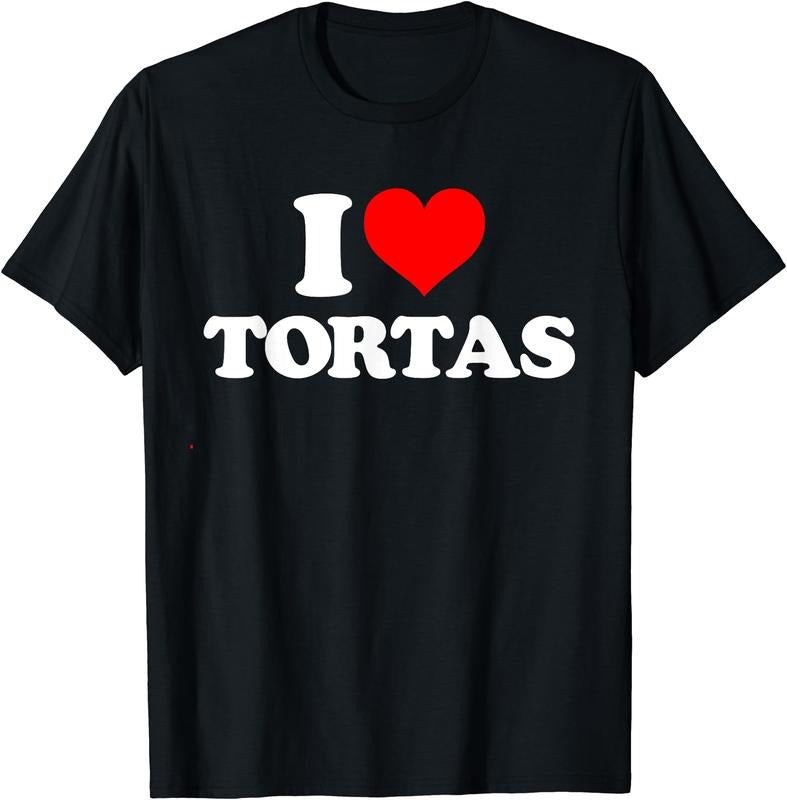 I Love Tortas - I Heart Tortas T-Shirt | Unisex Cotton Tee Gift, Size S-5XL Hoodie, Sweatshirt | HypeCrazeTee.com