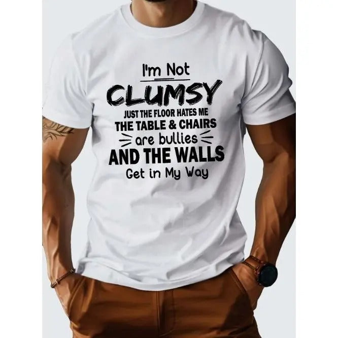 I M NOT CLUMSY Pure Cotton Men's Tshirt Comfort Fit, Made in USA Hoodie, Sweatshirt | HypeCrazeTee.com