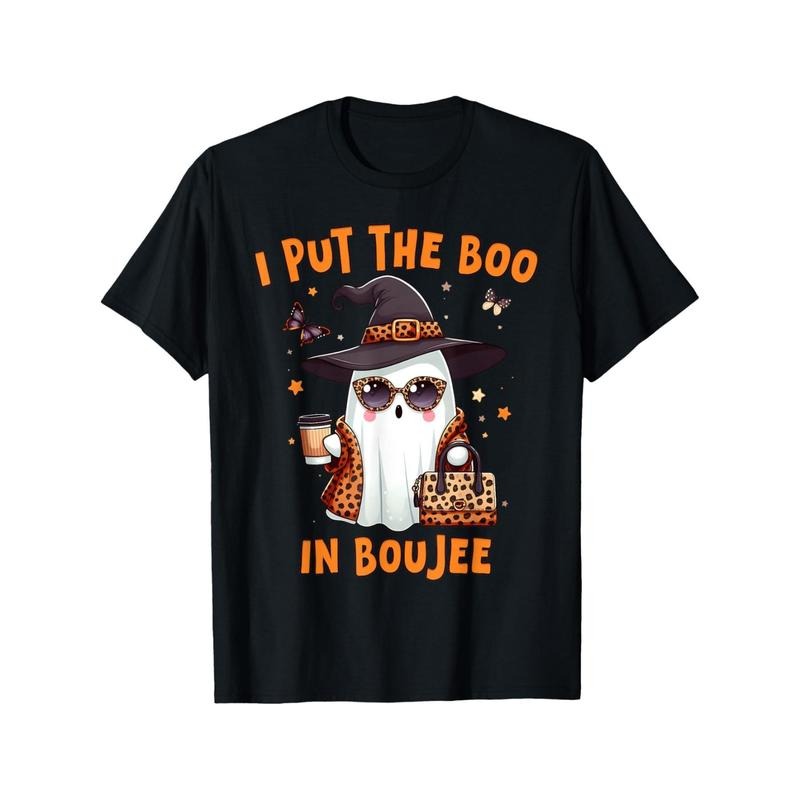 I Put The Boo In Boujee T-Shirt Summer Comfortable Casual Short Sleeve T-Shirt Made in USAstyle{n002}2 Hoodie, Sweatshirt