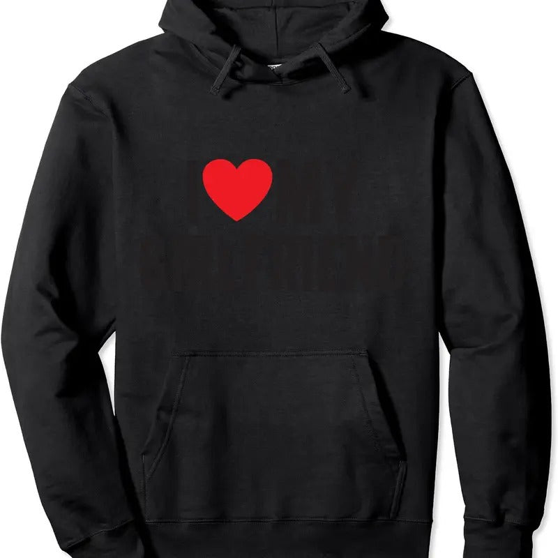 I Red Heart My Girlfriend GF - I Love My Girlfriend Hoodie | Unisex Hooded Sweatshirt T-Shirts | HypeCrazeTee.com