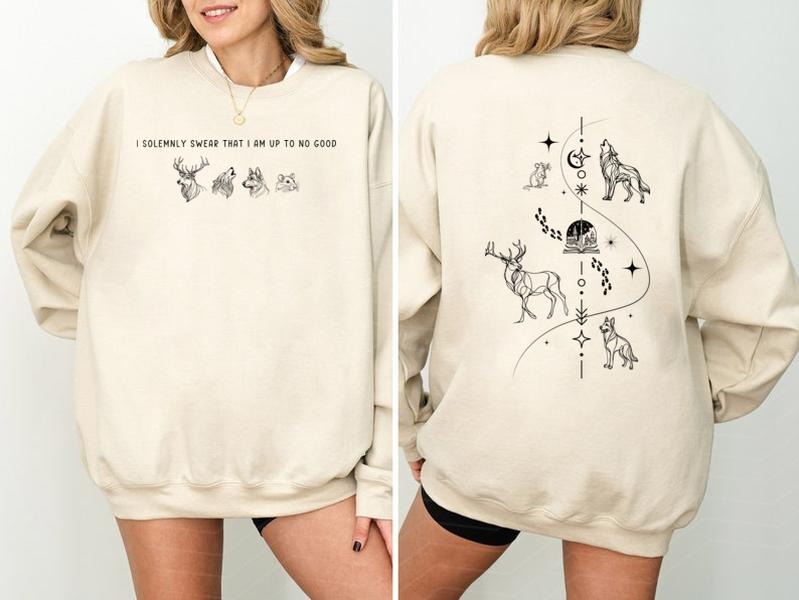 I Solemnly Swear That I Am Up To No Good Shirt, Bookish Shirt, Gift for Friend, HP Fan Sweatshirt Hoodie | HypeCrazeTee.com