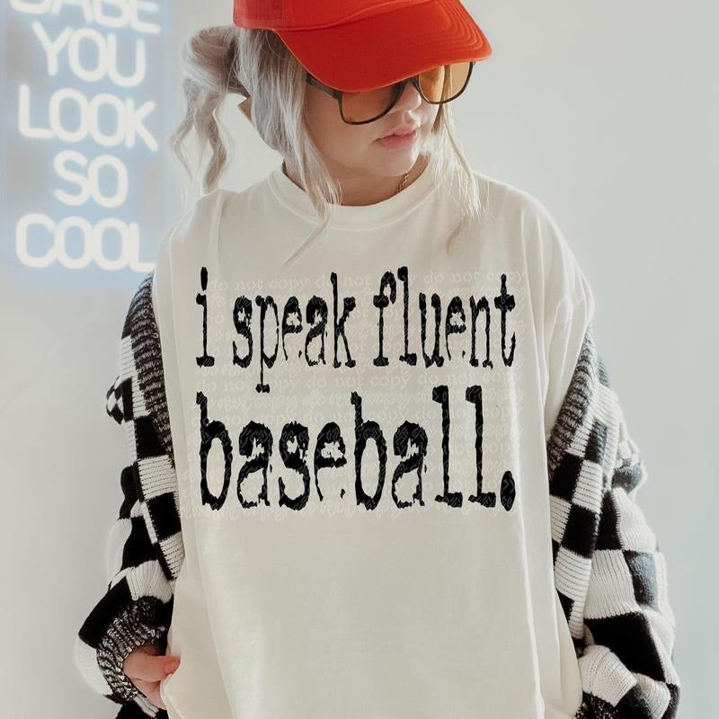 I Speak Fluent Baseball DTF Transfers - THIS IS NOT A SHIRT Hoodie, Sweatshirt | HypeCrazeTee.com