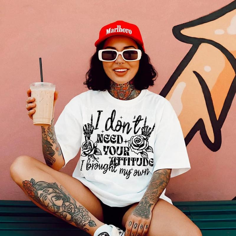 I dont need your attitude DTF Transfers - THIS IS NOT A SHIRT Hoodie, Sweatshirt | HypeCrazeTee.com